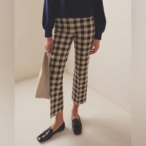 High Sport Gingham Kick Flare Pant Small - made in Italy